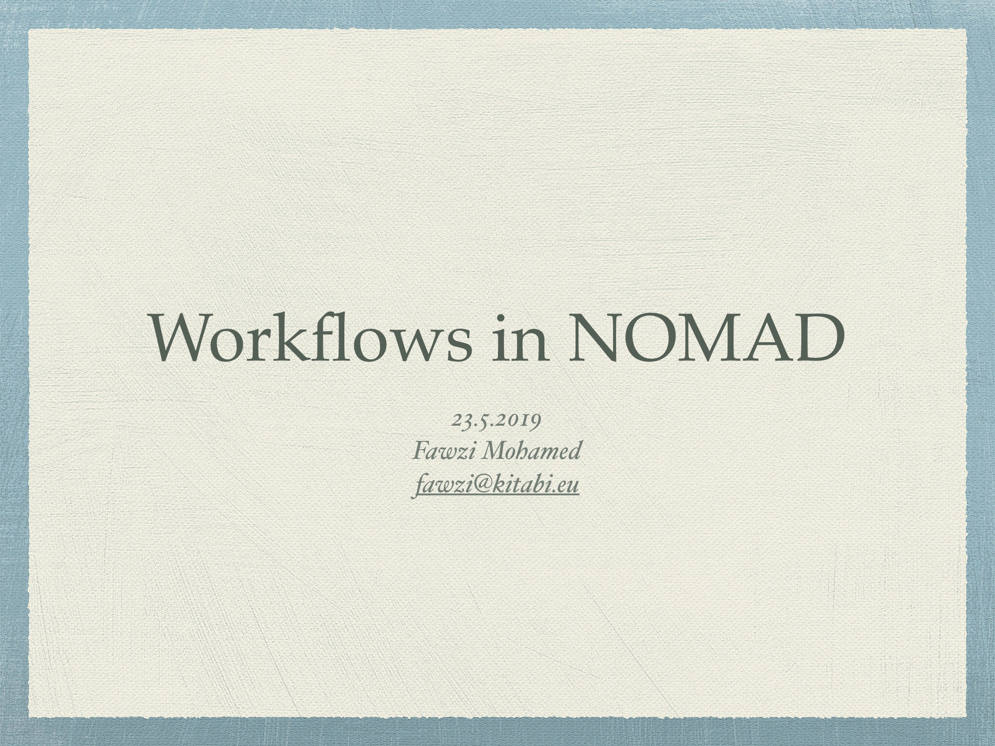 nomad presentation